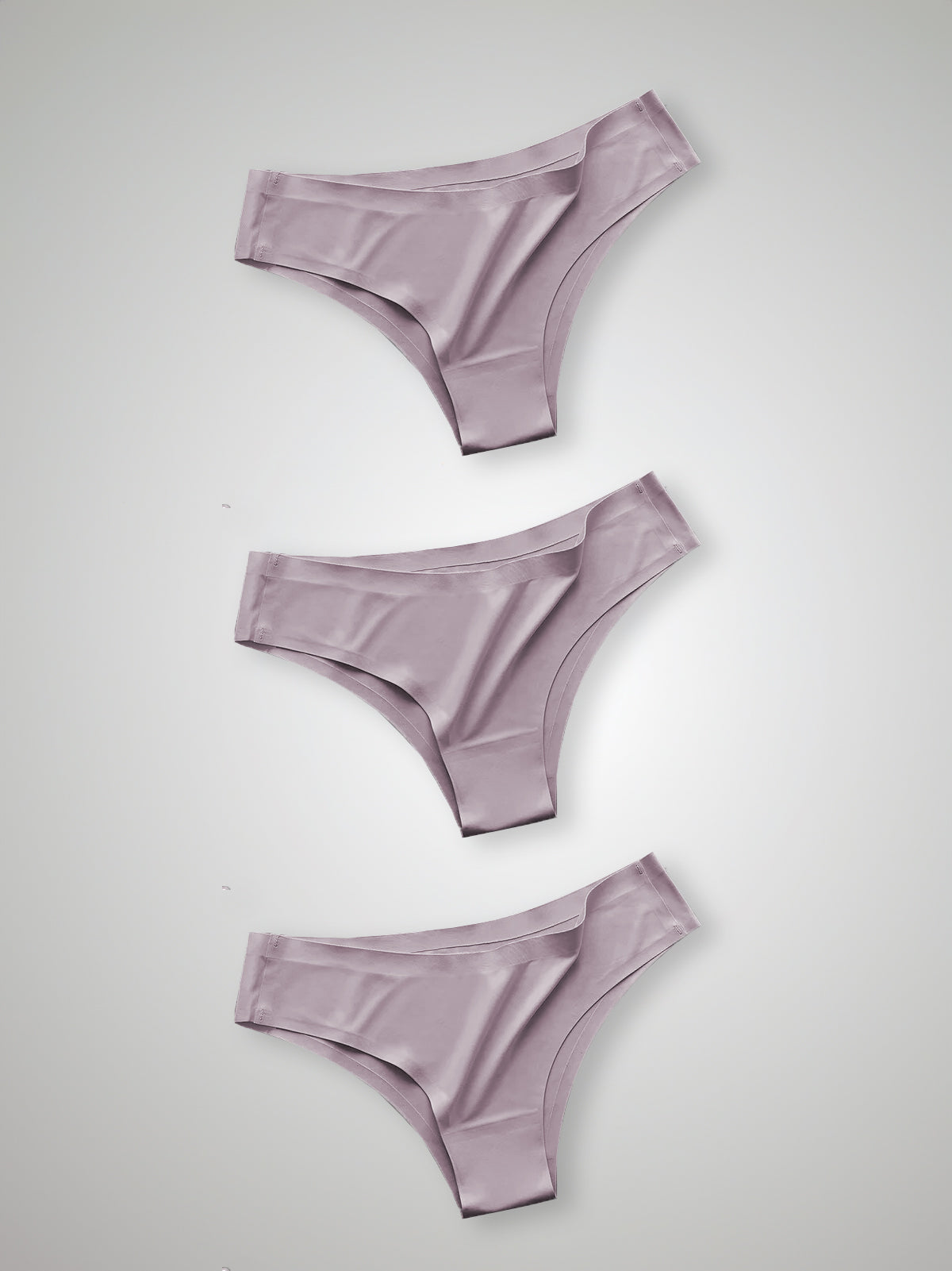 Kit com 3 Calcinhas Biquíni Sem Costura Segunda Pele Rose - R$23,30 cada