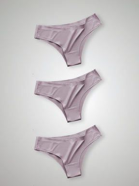 Kit com 3 Calcinhas Biquíni Sem Costura Segunda Pele Rose - R$23,30 cada