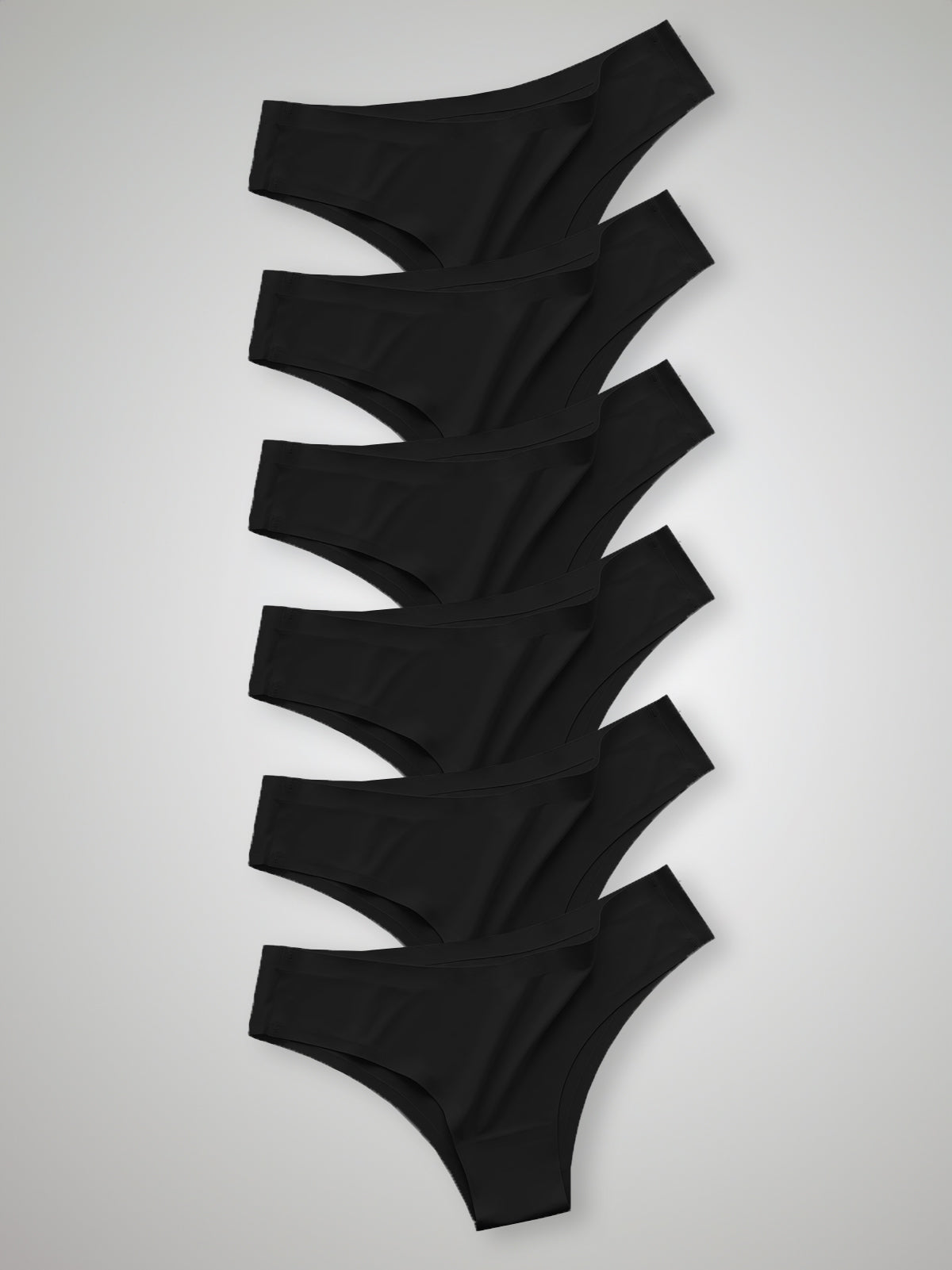 Kit com 6 Calcinhas Biquíni Sem Costura Segunda Pele Preto - R$20,82 cada