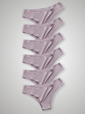 Kit com 6 Calcinhas Biquíni Sem Costura Segunda Pele Rose - R$20,82 cada