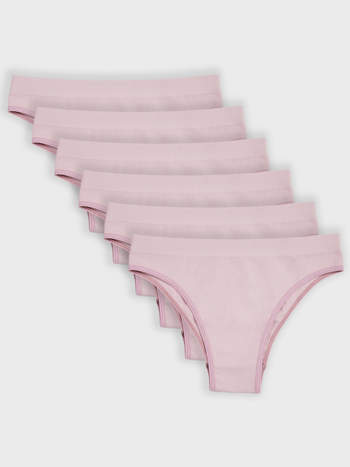 Kit com 6 Calcinhas Biquíni Canelado Sem Costura Premium Rose - R$51,65 cada