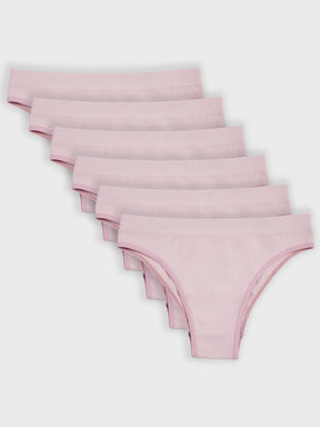 Kit com 6 Calcinhas Biquíni Canelado Sem Costura Premium Rose - R$51,65 cada