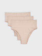 Kit com 3 Calcinhas Biquíni Redutora Canelado Sem Costura Premium Bege - R$76,63 cada