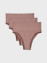 Kit com 3 Calcinhas Biquíni Redutora Canelado Sem Costura Premium Marrom Cacau - R$76,63 cada