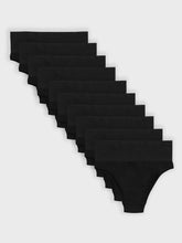 Kit com 10 Calcinhas Biquíni Redutora Canelado Sem Costura Premium Preto - R$53,90 cada