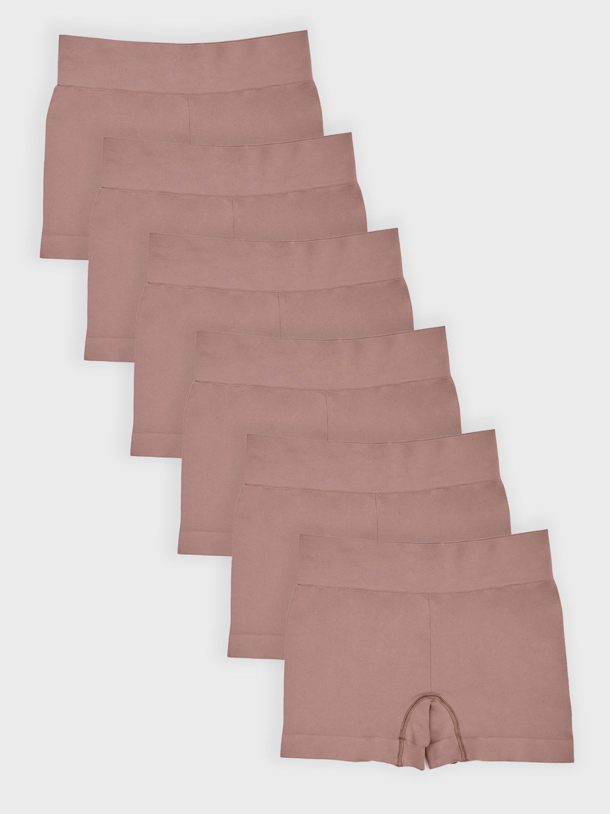 Kit com 6 Calcinhas Boxer Boyshort Sem Costura Premium Marrom Cacau - R$68,32 cada