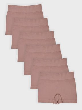 Kit com 6 Calcinhas Boxer Boyshort Sem Costura Premium Marrom Cacau - R$68,32 cada