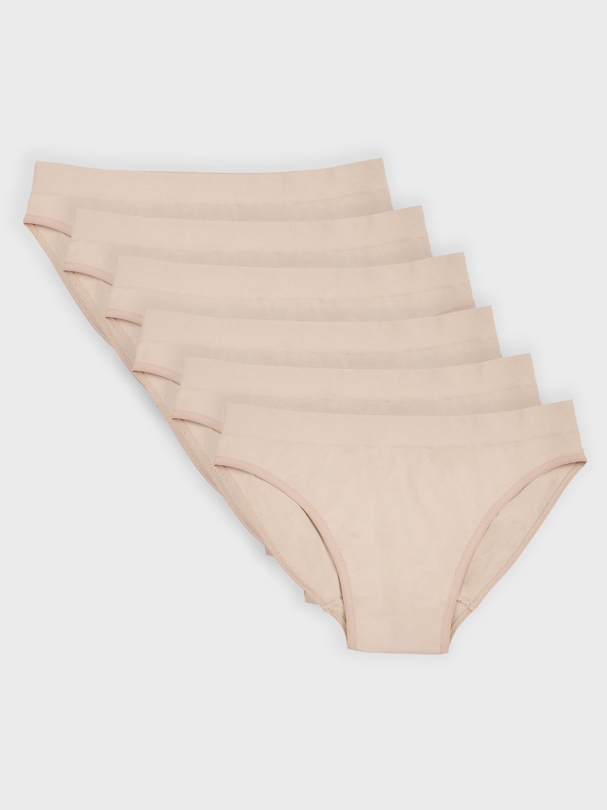 Kit com 6 Calcinhas Caleçon Sem Costura Premium Bege - R$68,32 cada