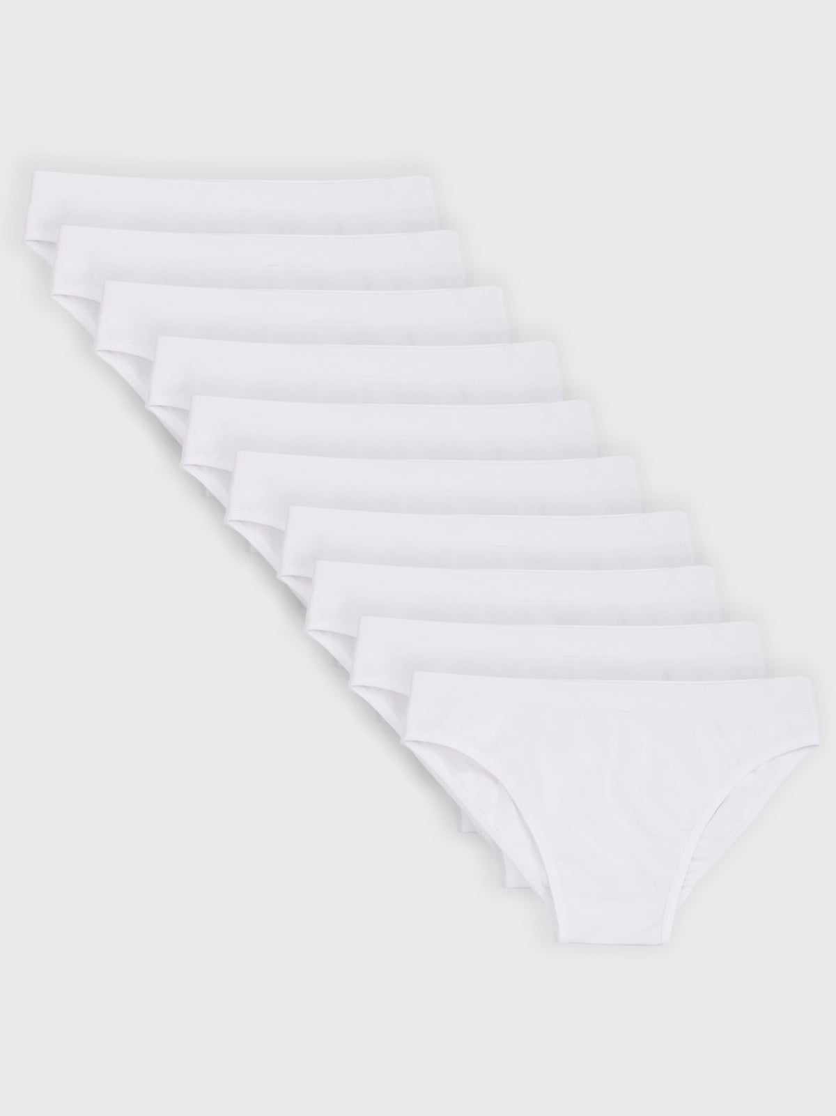 Kit com 10 Calcinhas Caleçon Sem Costura Premium Branco - R$53,90 cada