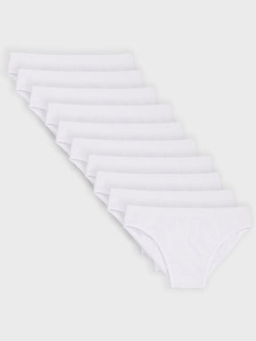 Kit com 10 Calcinhas Caleçon Sem Costura Premium Branco - R$53,90 cada