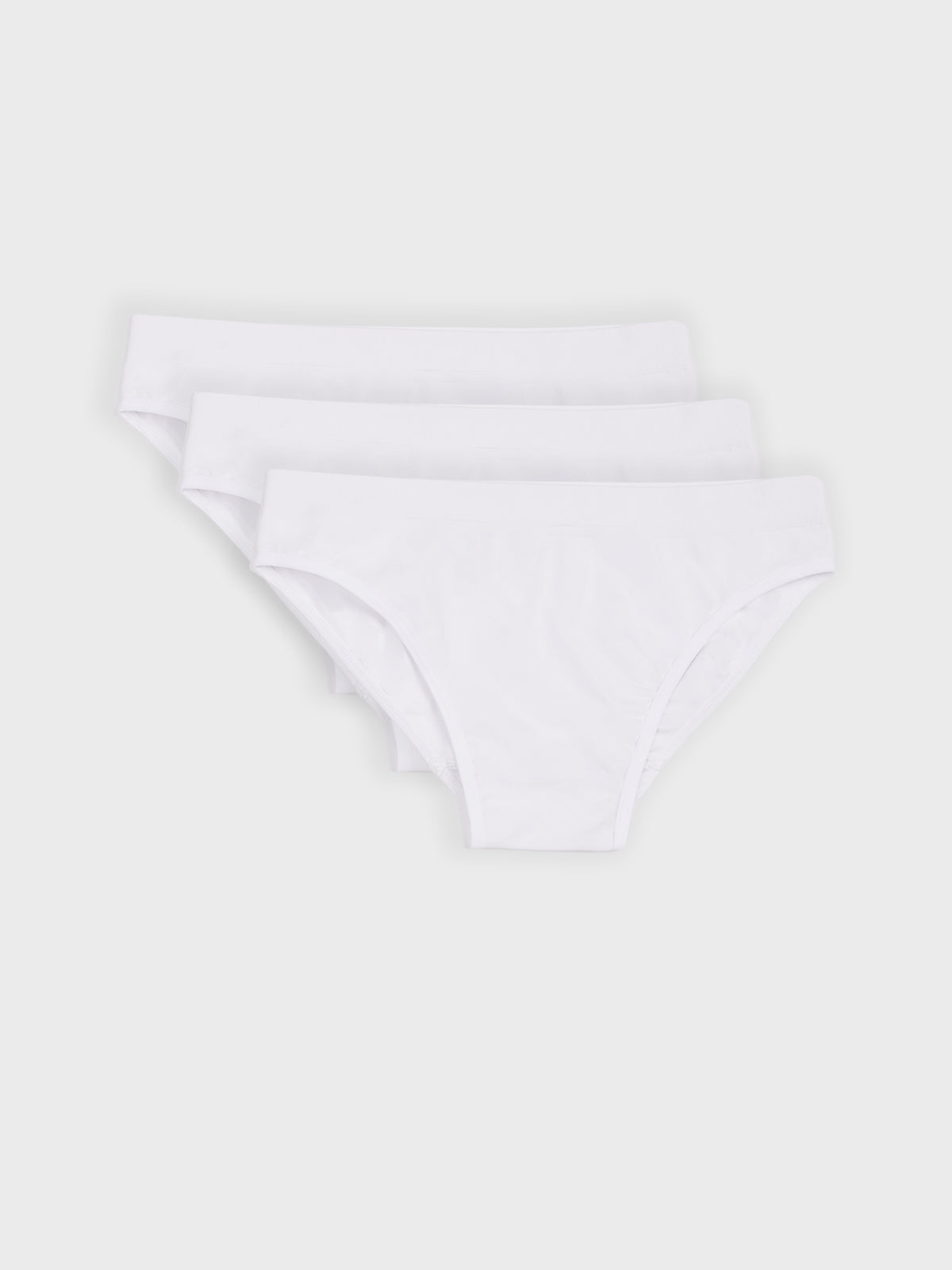 Kit com 3 Calcinhas Caleçon Sem Costura Premium Branco - R$76,63 cada