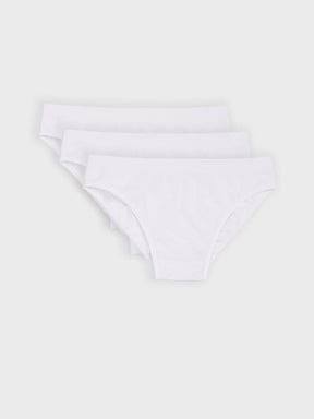 Kit com 3 Calcinhas Caleçon Sem Costura Premium Branco - R$76,63 cada