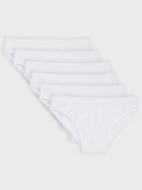 Kit com 6 Calcinhas Caleçon Sem Costura Premium Branco - R$68,32 cada