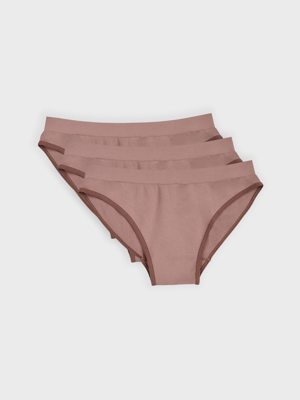 Kit com 3 Calcinhas Caleçon Sem Costura Premium Marrom Cacau - R$76,63 cada