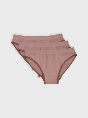 Kit com 3 Calcinhas Caleçon Sem Costura Premium Marrom Cacau - R$76,63 cada