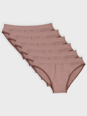 Kit com 6 Calcinhas Caleçon Sem Costura Premium Marrom Cacau - R$68,32 cada