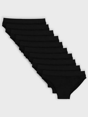 Kit com 10 Calcinhas Caleçon Sem Costura Premium Preto - R$53,90 cada