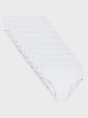 Kit com 10 Calcinhas Caleçon Redutora Sem Costura Premium Branco - R$59,90 cada