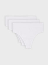 Kit com 3 Calcinhas Fio Dental Cintura Alta Canelado Sem Costura Premium Branco - R$68,30 cada