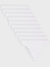 Kit com 10 Calcinhas Fio Dental Canelado Sem Costura Premium Branco - R$41,90 cada