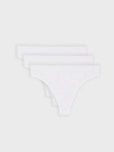 Kit com 3 Calcinhas Fio Dental Canelado Sem Costura Premium Branco - R$59,97 cada