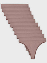 Kit com 10 Calcinhas Fio Dental Canelado Sem Costura Premium Marrom Cacau - R$41,90 cada