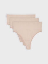 Kit com 3 Calcinhas Fio Dental Redutora Canelado Sem Costura Premium Bege - R$76,63 cada