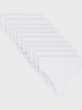 Kit com 10 Calcinhas Fio Dental Redutora Canelado Sem Costura Premium Branco - R$53,90 cada