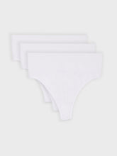 Kit com 3 Calcinhas Fio Dental Redutora Canelado Sem Costura Premium Branco - R$76,63 cada