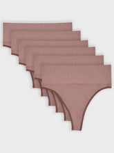 Kit com 6 Calcinhas Fio Dental Redutora Canelado Sem Costura Premium Marrom Cacau - R$68,32 cada