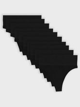 Kit com 10 Calcinhas Fio Dental Redutora Canelado Sem Costura Premium Preto - R$53,90 cada