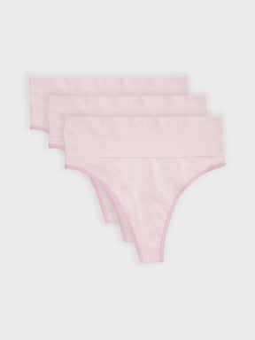 Kit com 3 Calcinhas Fio Dental Redutora Canelado Sem Costura Premium Rose - R$76,63 cada