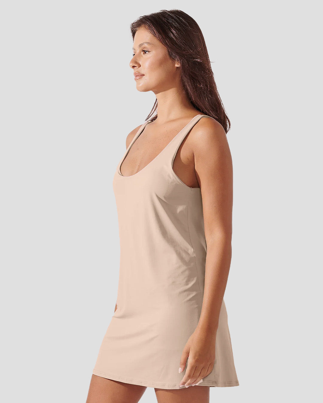 Vestido Fitness Essencial Bege